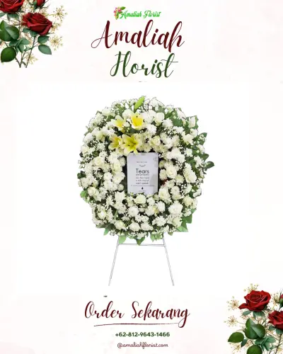 Krans Bunga Duka Cita di Jombang Wetan