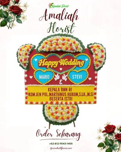Karangan Papan Bunga Pernikahan di Jombang Wetan